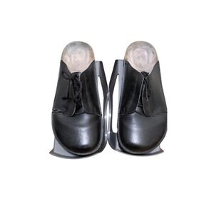 Alpro Anti-Slip Sole Unisex Black Leather Clogs M7/W9 EU40 Made In Germany Shoes
